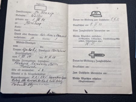 WWII German N.S Stahlhelm Bund Grouping - Dr Hennig -Hamburg - Rare Early ID Set! - Image 9