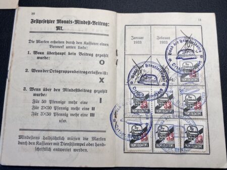 WWII German N.S Stahlhelm Bund Grouping - Dr Hennig -Hamburg - Rare Early ID Set! - Image 13
