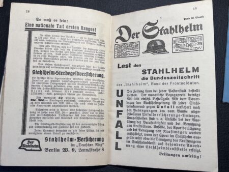 WWII German N.S Stahlhelm Bund Grouping - Dr Hennig -Hamburg - Rare Early ID Set! - Image 20