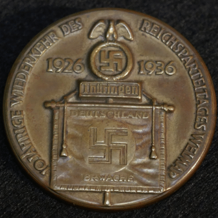 WWII German 10 Year NSDAP Reichsparteitages Weimar 1926-1936 - Deutschland Erwache Standarte - Maker H. WERNSTEIN JENA