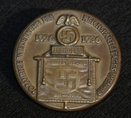 WWII German 10 Year NSDAP Reichsparteitages Weimar 1926-1936 - Deutschland Erwache Standarte - Maker H. WERNSTEIN JENA - Image 3
