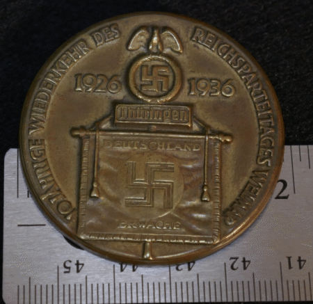 WWII German 10 Year NSDAP Reichsparteitages Weimar 1926-1936 - Deutschland Erwache Standarte - Maker H. WERNSTEIN JENA - Image 6