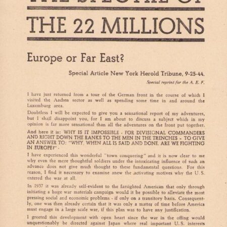 Original WWII German Propaganda for US Soldiers - FAKE New York Herald Tribune - German psychological warfare - Rare