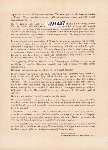 Original WWII German Propaganda for US Soldiers - FAKE New York Herald Tribune - German psychological warfare - Rare - Image 3