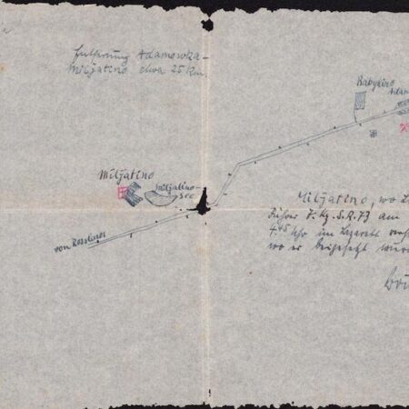 Original WWII German Wehrmacht Officer Death/Burial Map & Death Notice - Red Cross Letter from Gulag - Leutnant Walter Heyl - Schützen Regiment 73 - 19 Panzer Division - Iron Cross Posthumus -  Fully Translated - Very Rare