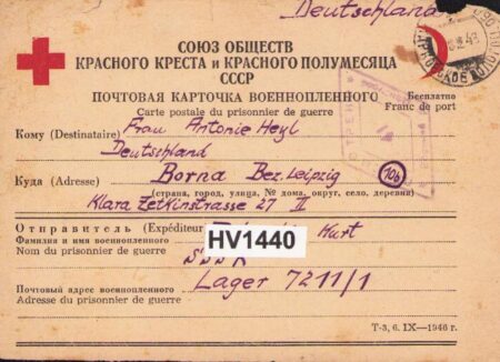 Original WWII German Wehrmacht Officer Death/Burial Map & Death Notice - Red Cross Letter from Gulag - Leutnant Walter Heyl - Schützen Regiment 73 - 19 Panzer Division - Iron Cross Posthumus -  Fully Translated - Very Rare - Image 4
