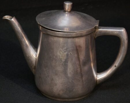 Original WWII German Luftwaffe Silver -  1.L Tea Pot - Luftwaffe Offiziersheim Kaufbeuren - Fliegerhorst Kaufbeuren- Rare - Image 2