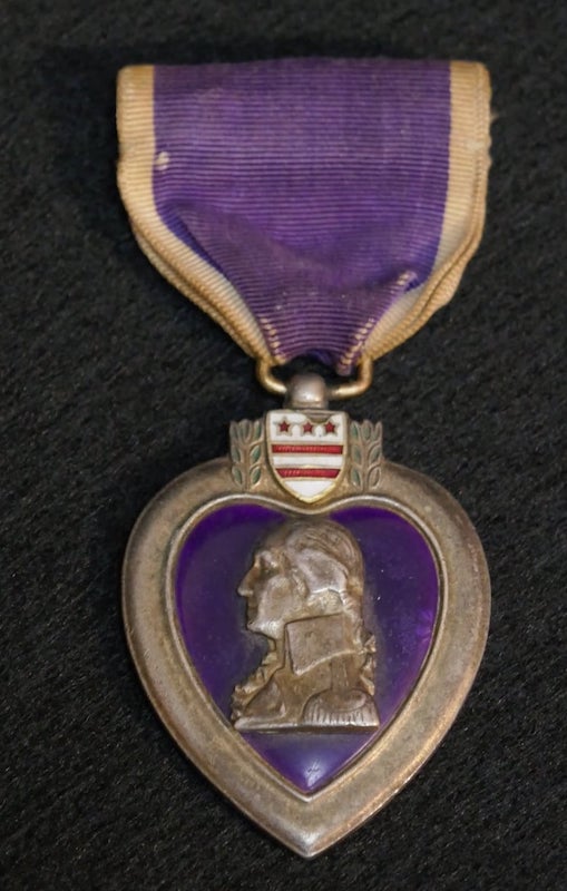 Original WWII Purple Heart - Pfc C R Splane - USMCR - Battle of Enewetak Atoll - Wounded in Action - Image 2