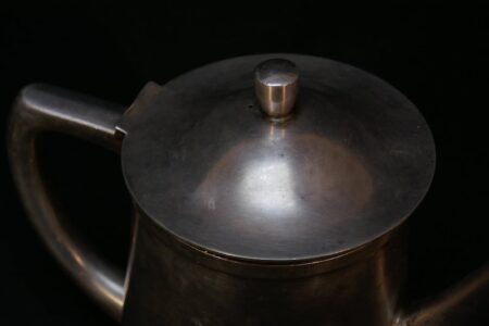 Original WWII German Luftwaffe Silver -  1.L Tea Pot - Luftwaffe Offiziersheim Kaufbeuren - Fliegerhorst Kaufbeuren- Rare - Image 11
