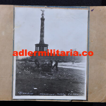 Original WWII Soviet Pilots Photo Albums - Epic Photos of Berlin in Ruins April 1945! - Ultra Rare