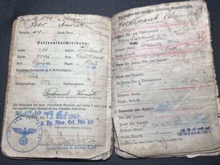 Original WWII German Wehrmacht Soldbuch - Obergefreiter Ferdinand Schmidt - Grenadier Regiment 861 - Image 7