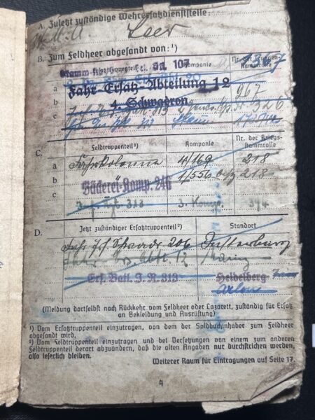 Original WWII German Wehrmacht Soldbuch - Obergefreiter Ferdinand Schmidt - Grenadier Regiment 861 - Image 10