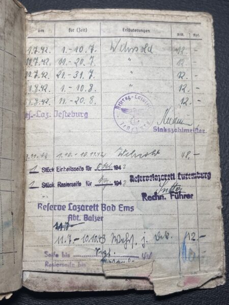 Original WWII German Wehrmacht Soldbuch - Obergefreiter Ferdinand Schmidt - Grenadier Regiment 861 - Image 12