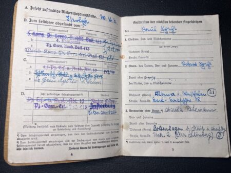 Original WWII German Soldbuch - Feldwebel Paul Specht - Panzer Grenadier Regiment 26 - 24 Panzer Division - Heiligenbeil 1945 - Rare - Image 6