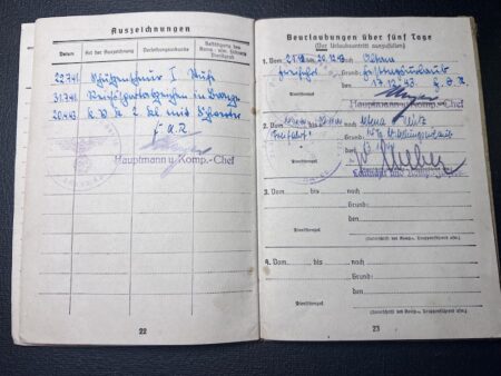Original WWII German Soldbuch - Feldwebel Paul Specht - Panzer Grenadier Regiment 26 - 24 Panzer Division - Heiligenbeil 1945 - Rare - Image 10