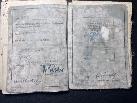 Original WWII German Soldbuch - Oberleutnant Ringel - Italy Milan 1943 -  Grenadier Regiment 216 - 102 Inf Div - Iron Cross First Class - Escaped Pillau 1945 - POW Western Front! - Rare - Image 21