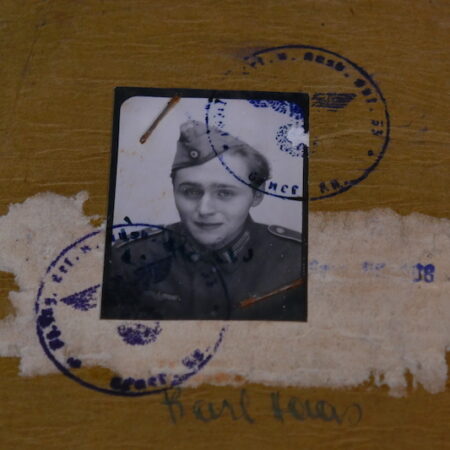 Original WWII German Army Soldbuch - Obergefreiter Karl Haas - 353 Infanterie Division - Siegfried Line - POW - EK2 - West Front