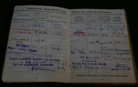 Original WWII German Army Soldbuch - Obergefreiter Karl Haas - 353 Infanterie Division - Siegfried Line - POW - EK2 - West Front - Image 12