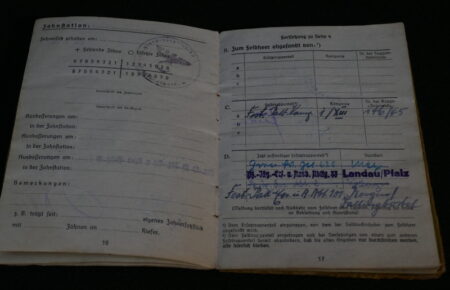 Original WWII German Army Soldbuch - Obergefreiter Karl Haas - 353 Infanterie Division - Siegfried Line - POW - EK2 - West Front - Image 14