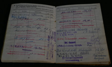 Original WWII German Army Soldbuch - Obergefreiter Karl Haas - 353 Infanterie Division - Siegfried Line - POW - EK2 - West Front - Image 16