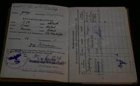 Original WWII German Army Soldbuch - Stabsgefreiter Erich Pormann - 16th Army - Died in Berlin September 1945. - Image 5