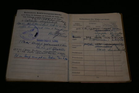 Original WWII German Army Soldbuch - Stabsgefreiter Erich Pormann - 16th Army - Died in Berlin September 1945. - Image 9