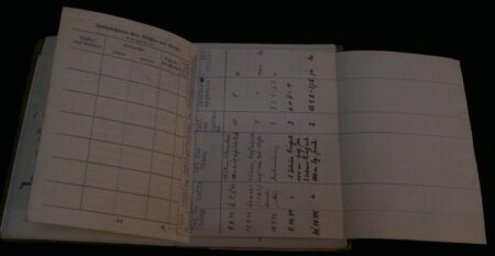 Original WWII German Army Soldbuch - Stabsgefreiter Erich Pormann - 16th Army - Died in Berlin September 1945. - Image 11