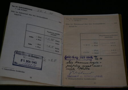 Original WWII German Army Soldbuch - Stabsgefreiter Erich Pormann - 16th Army - Died in Berlin September 1945. - Image 13