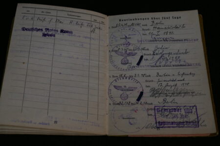 Original WWII German Army Soldbuch - Stabsgefreiter Erich Pormann - 16th Army - Died in Berlin September 1945. - Image 20