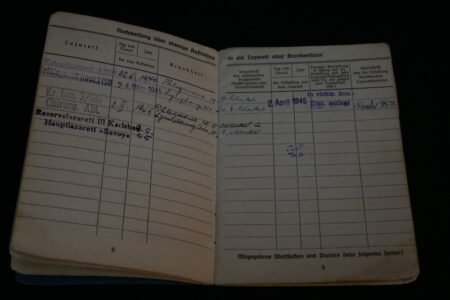 Original WWII German Luftwaffe Soldbuch - Obergefreiter Heinrich Becker - Luftgau-Nachrichten-Regiment Moskau - Image 8