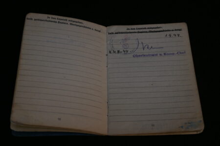 Original WWII German Luftwaffe Soldbuch - Obergefreiter Heinrich Becker - Luftgau-Nachrichten-Regiment Moskau - Image 9