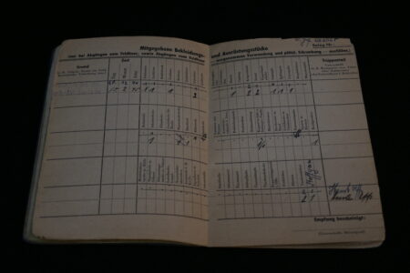 Original WWII German Luftwaffe Soldbuch - Obergefreiter Heinrich Becker - Luftgau-Nachrichten-Regiment Moskau - Image 17
