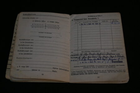 Original WWII German Luftwaffe Soldbuch - Obergefreiter Heinrich Becker - Luftgau-Nachrichten-Regiment Moskau - Image 22