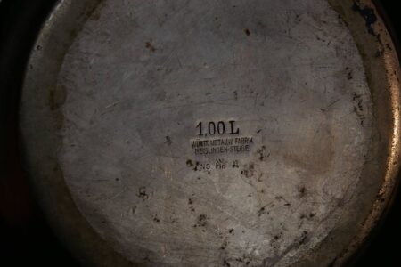 Original WWII German Luftwaffe Silver -  1.L Tea Pot - Luftwaffe Offiziersheim Kaufbeuren - Fliegerhorst Kaufbeuren- Rare - Image 10