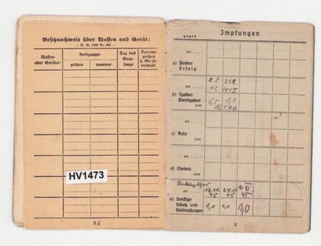 Original WWII Luftwaffe Soldbuch - Stabsintendant Otto Heine - Truppensonderdienst (TSD) - Kampfeinheit Tietze April 1945 - Image 11