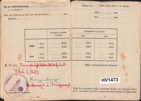 Original WWII Luftwaffe Soldbuch - Stabsintendant Otto Heine - Truppensonderdienst (TSD) - Kampfeinheit Tietze April 1945 - Image 12