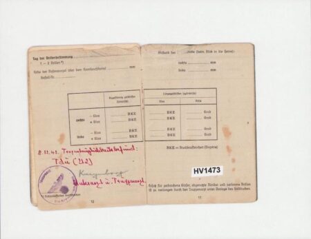Original WWII Luftwaffe Soldbuch - Stabsintendant Otto Heine - Truppensonderdienst (TSD) - Kampfeinheit Tietze April 1945 - Image 13