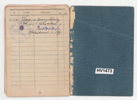 Original WWII Luftwaffe Soldbuch - Stabsintendant Otto Heine - Truppensonderdienst (TSD) - Kampfeinheit Tietze April 1945 - Image 18
