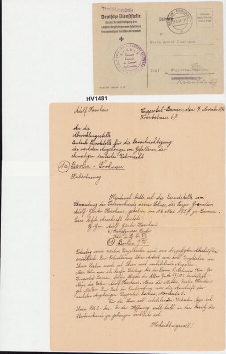 Original WWII German Soldbuch Grouping - Uffz Haarhaus - Heeres-Baupionier-Brigade 686 - Son Killed 1945 Kampfgruppe Becker - Sad last letters - Image 27