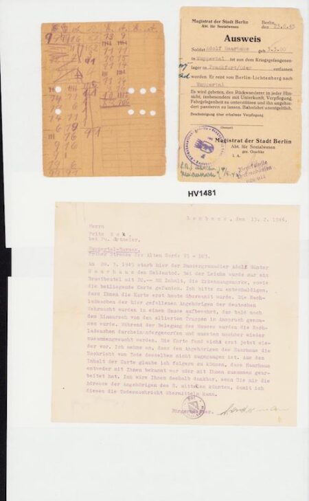 Original WWII German Soldbuch Grouping - Uffz Haarhaus - Heeres-Baupionier-Brigade 686 - Son Killed 1945 Kampfgruppe Becker - Sad last letters - Image 31