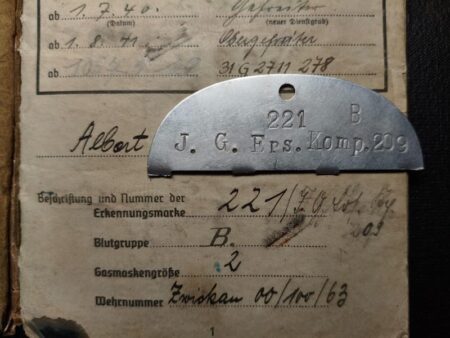 Original WWII German Soldbuch Grouping & EKM- Obgefr Albert Kahut - Captured in Normandy 1944 - POW in Cherbourg - Letter Translated - Rare - Image 4