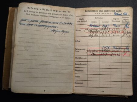 Original WWII German Soldbuch Grouping & EKM- Obgefr Albert Kahut - Captured in Normandy 1944 - POW in Cherbourg - Letter Translated - Rare - Image 14