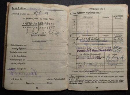 Original WWII German Soldbuch Grouping & EKM- Obgefr Albert Kahut - Captured in Normandy 1944 - POW in Cherbourg - Letter Translated - Rare - Image 20