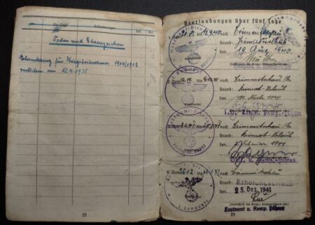 Original WWII German Soldbuch Grouping & EKM- Obgefr Albert Kahut - Captured in Normandy 1944 - POW in Cherbourg - Letter Translated - Rare - Image 23