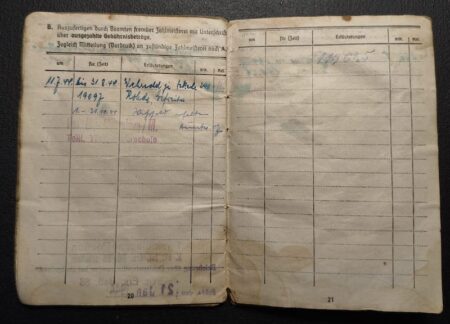 Original WWII German Wehrmacht - Soldbuch Gefr Adolf Edelkraut - Wounded in France July 1944 - 159 Reserve Division - Grenadier Regiment 74 - 19 VGD - Shot in Stomach -  US 44th Infantry Division - Germany 1945 - Image 14