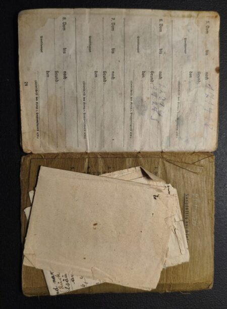 Original WWII German Wehrmacht - Soldbuch Gefr Adolf Edelkraut - Wounded in France July 1944 - 159 Reserve Division - Grenadier Regiment 74 - 19 VGD - Shot in Stomach -  US 44th Infantry Division - Germany 1945 - Image 16