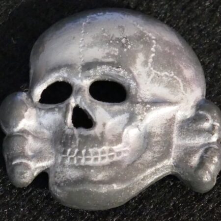 Original WWII German Waffen SS Totenkopf for Peaked Visor - RZM M1/52