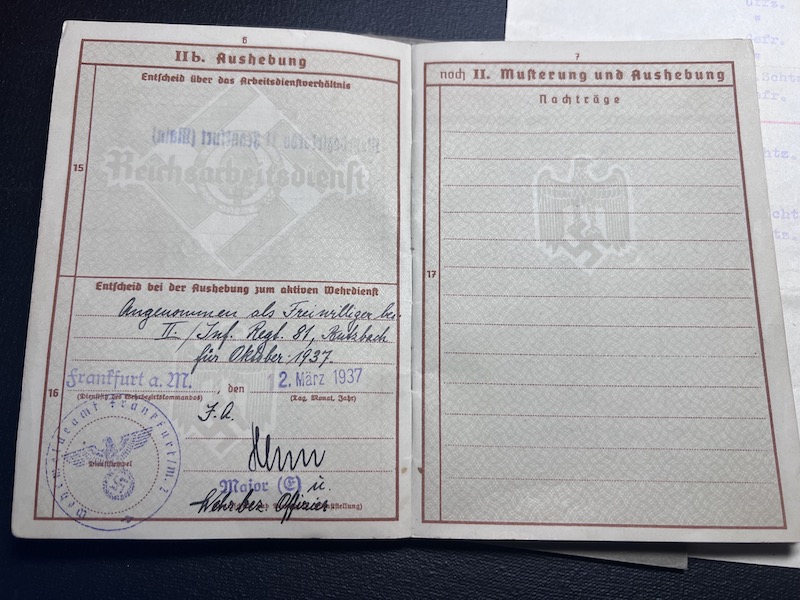 WWII German Wehrmacht Wehrpass KIA Grouping -Oberfeldwebel Pflüger - Saar Offensive 1939 Action Report - IR81 WIA France 1940 - Black Wounds Badge Certificate Le Hamal (Rare version!) Streifendienst - Grenadier Regiment Lublin - Image 8