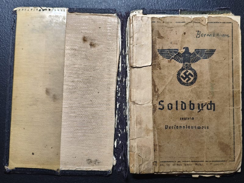 WWII Wehrmacht Soldbuch Grouping - Uffz Paul Berenbaum - Born in France! - Incredible Story Buried Alive by US Artillery - Grenadier Regiment 713 - 416 Inf Div West Wall 1945 - Mortar Team Leader - Rare! - Image 4