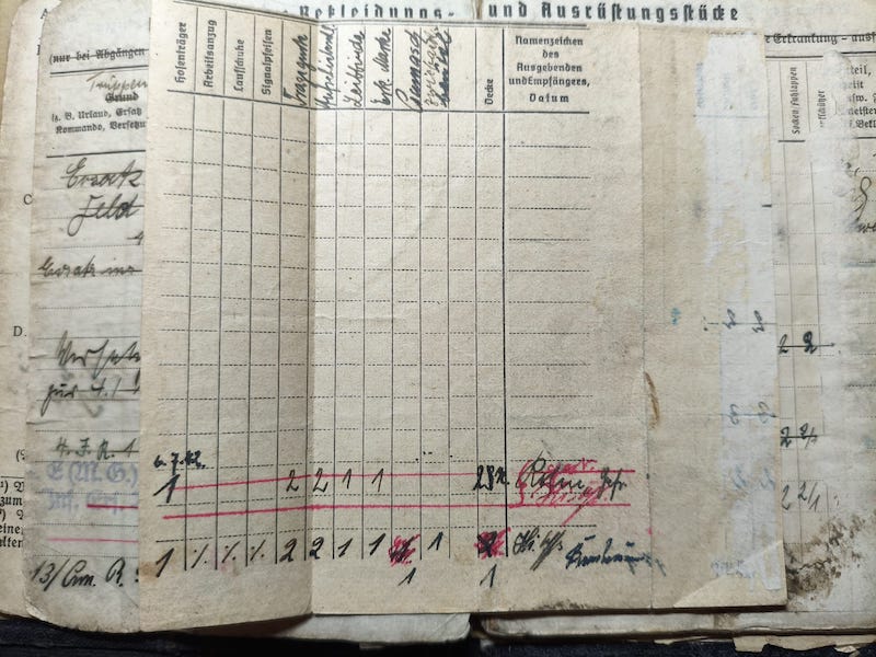 WWII Wehrmacht Soldbuch Grouping - Uffz Paul Berenbaum - Born in France! - Incredible Story Buried Alive by US Artillery - Grenadier Regiment 713 - 416 Inf Div West Wall 1945 - Mortar Team Leader - Rare! - Image 11